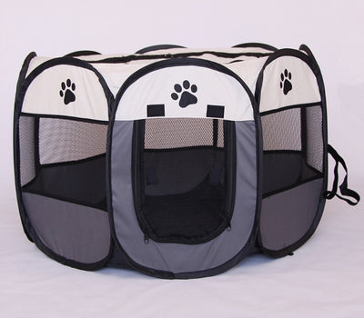 Folding Octagonal Pet Fence Oxford Cloth Cat And Dog Kennel