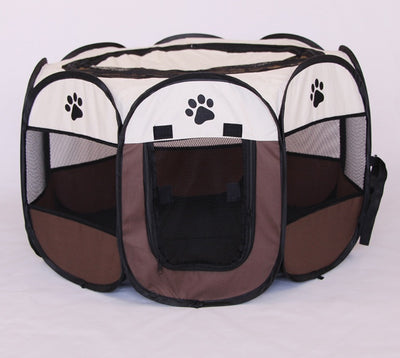 Folding Octagonal Pet Fence Oxford Cloth Cat And Dog Kennel