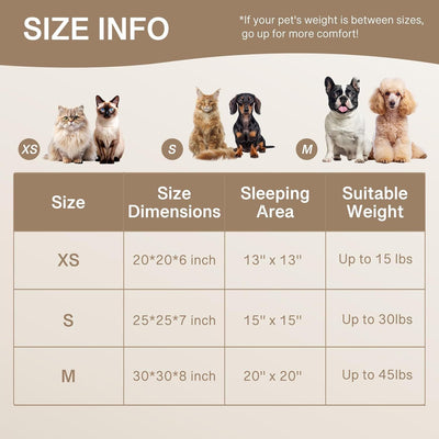 MEWOOFUN Donut Dog Bed For Medium Dogs - Calming Pet Bed With Non-Slip Bottom, Washable For Pets Up To 45 Lbs Light Brown